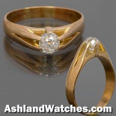 High Dome Diamond Solitaire Ring – 1.05 CT TW | 18K Yellow Gold